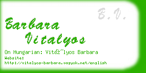 barbara vitalyos business card